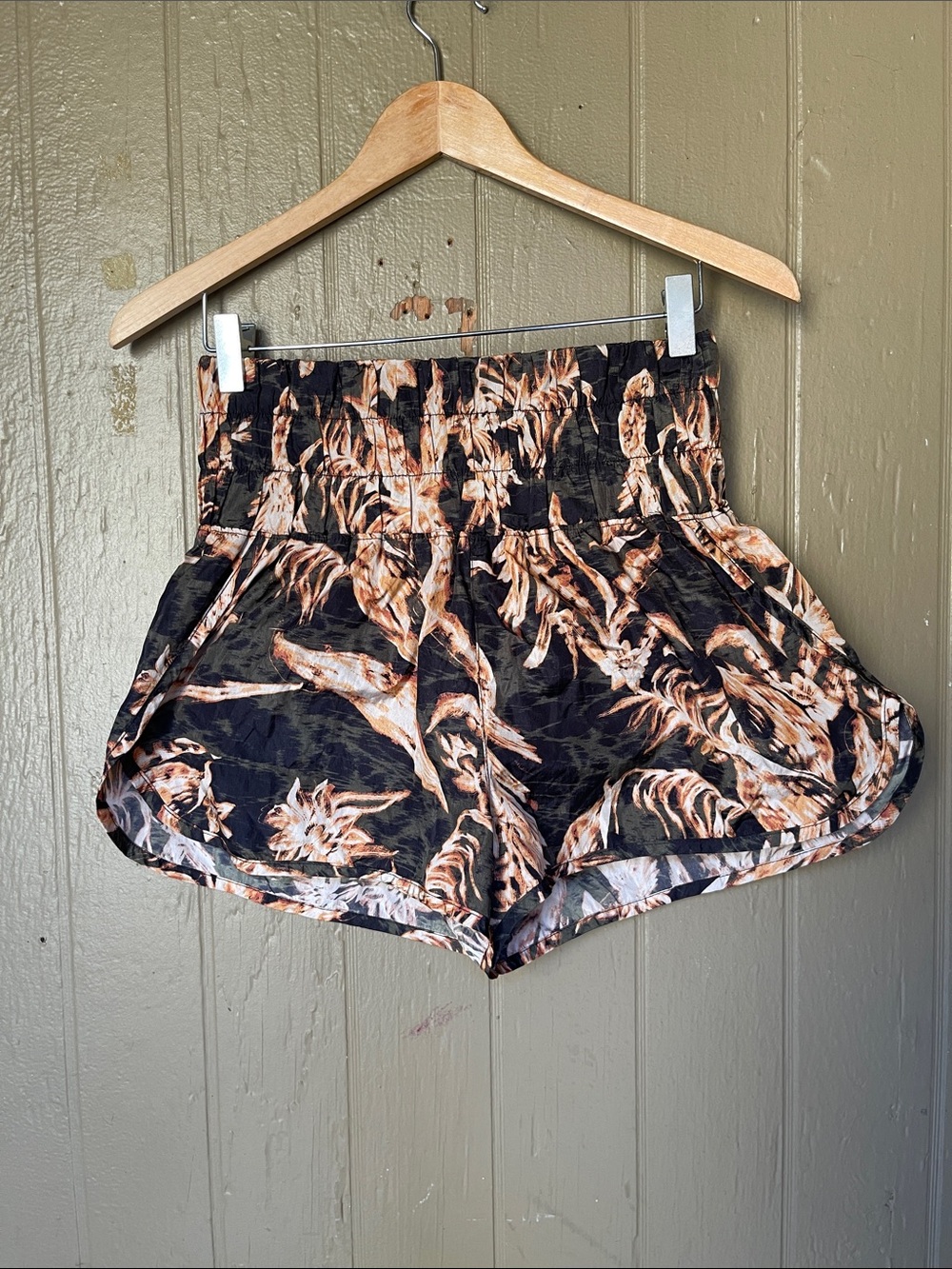 Free People The Way Home High-Waist Floral Print Women's Shorts Size M
